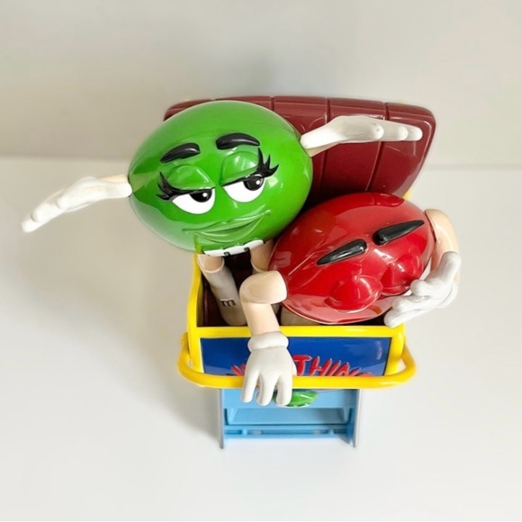 Mars M&M’s Wild Thing Roller Coaster Red Green Candy Dispenser - Picture 9 of 12